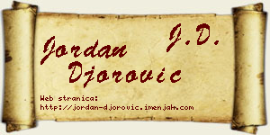 Jordan Đorović vizit kartica